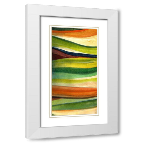 River Earth I White Modern Wood Framed Art Print with Double Matting by King