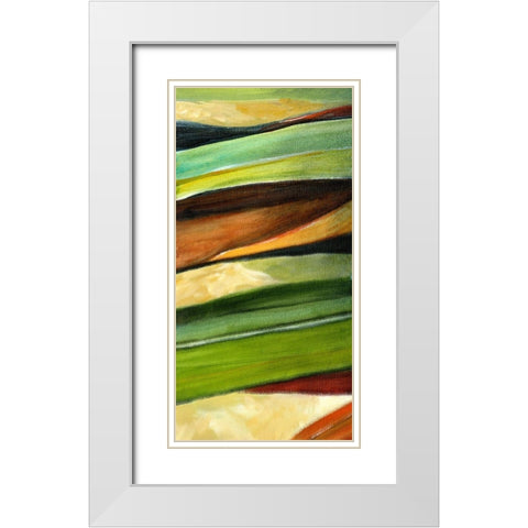 River Earth II White Modern Wood Framed Art Print with Double Matting by King