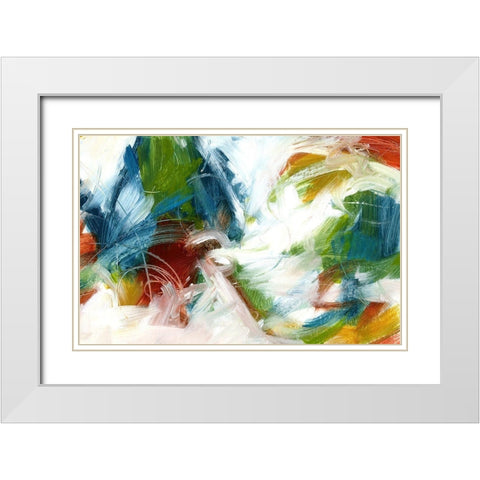Concerto White Modern Wood Framed Art Print with Double Matting by King