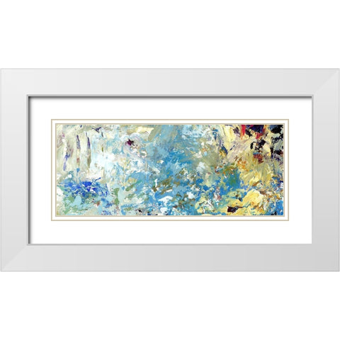 Connective I White Modern Wood Framed Art Print with Double Matting by King