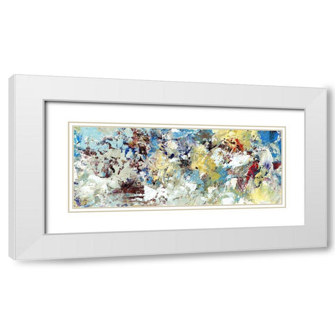 Connective II White Modern Wood Framed Art Print with Double Matting by King