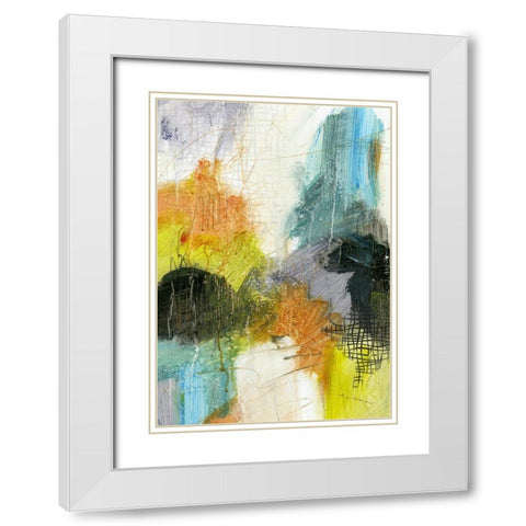 Patch I White Modern Wood Framed Art Print with Double Matting by King