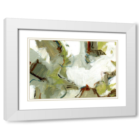 Travelers Sage White Modern Wood Framed Art Print with Double Matting by King