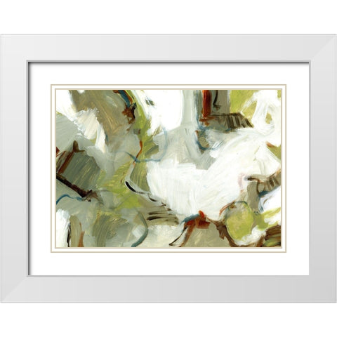 Travelers Sage White Modern Wood Framed Art Print with Double Matting by King