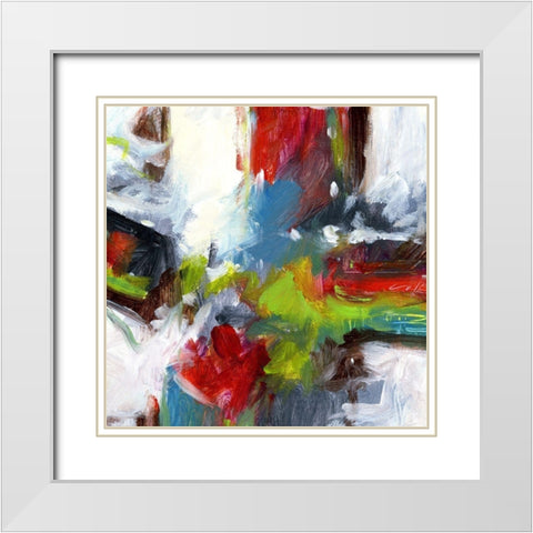 Urban II White Modern Wood Framed Art Print with Double Matting by King