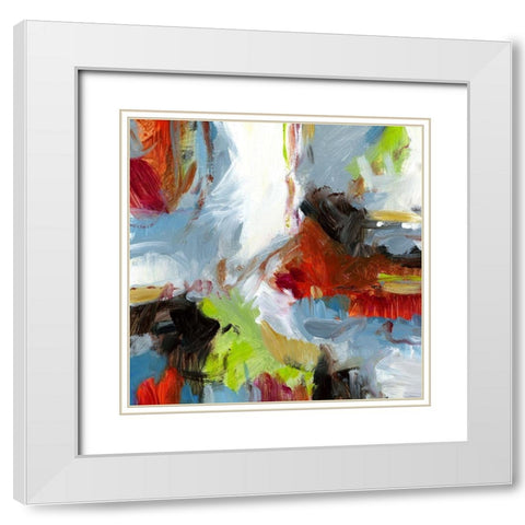Urban V White Modern Wood Framed Art Print with Double Matting by King