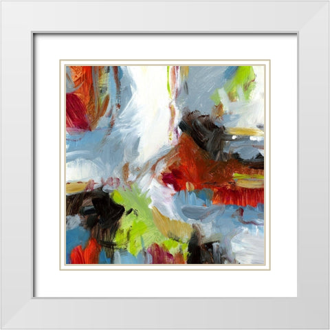 Urban V White Modern Wood Framed Art Print with Double Matting by King