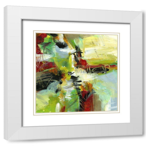 Colorwave White Modern Wood Framed Art Print with Double Matting by King