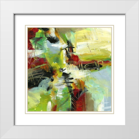 Colorwave White Modern Wood Framed Art Print with Double Matting by King