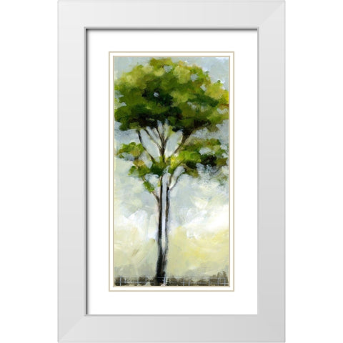 Tree I White Modern Wood Framed Art Print with Double Matting by King