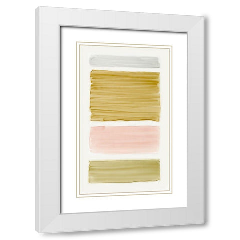 Bar Gold I White Modern Wood Framed Art Print with Double Matting by King