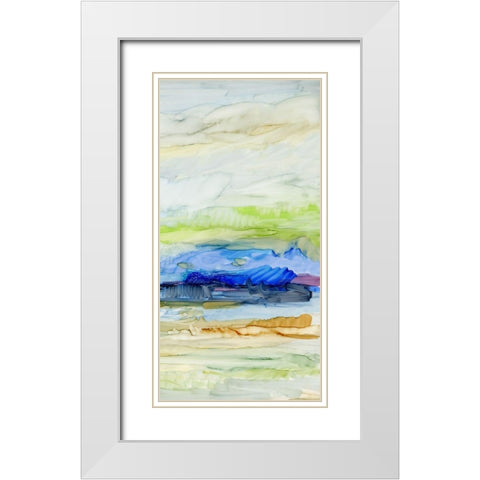 Blue Ridge II White Modern Wood Framed Art Print with Double Matting by King