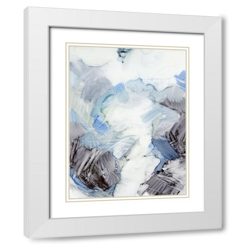 Freeze Frame I White Modern Wood Framed Art Print with Double Matting by King