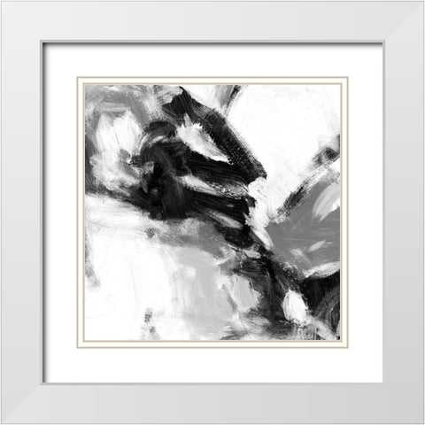 Night Wind II White Modern Wood Framed Art Print with Double Matting by King