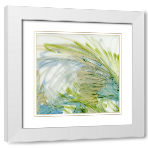 Palm Gesture I White Modern Wood Framed Art Print with Double Matting by King