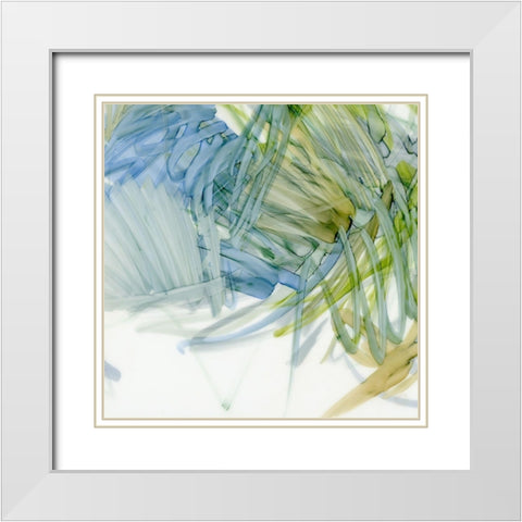 Palm Gesture II White Modern Wood Framed Art Print with Double Matting by King