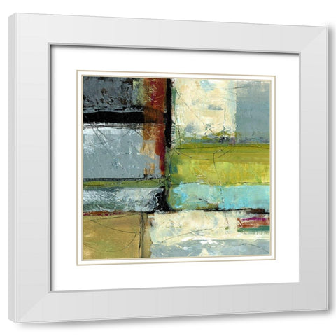 Varieties III White Modern Wood Framed Art Print with Double Matting by King