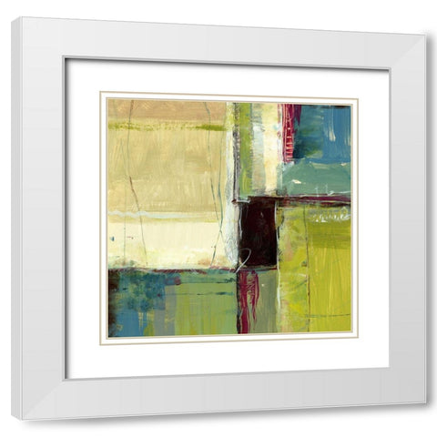 Varieties IV White Modern Wood Framed Art Print with Double Matting by King