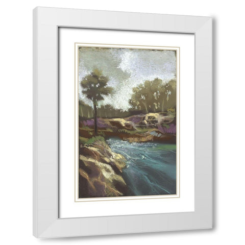 Around The Bend I White Modern Wood Framed Art Print with Double Matting by Ricci