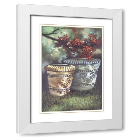 My Neighbors Yard I White Modern Wood Framed Art Print with Double Matting by Ricci