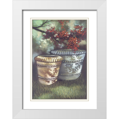 My Neighbors Yard I White Modern Wood Framed Art Print with Double Matting by Ricci