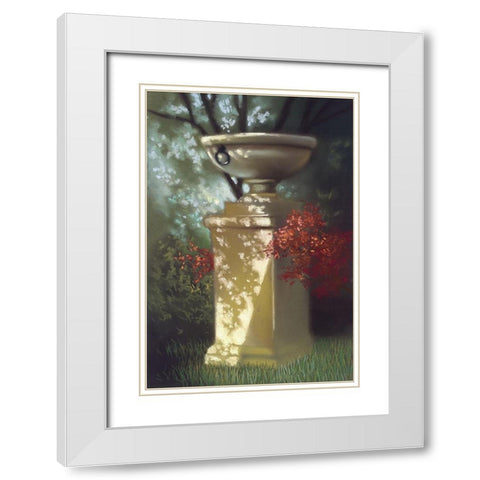 My Neighbors Yard II White Modern Wood Framed Art Print with Double Matting by Ricci