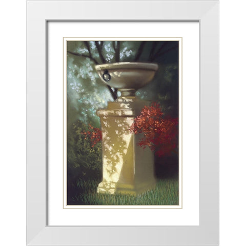 My Neighbors Yard II White Modern Wood Framed Art Print with Double Matting by Ricci
