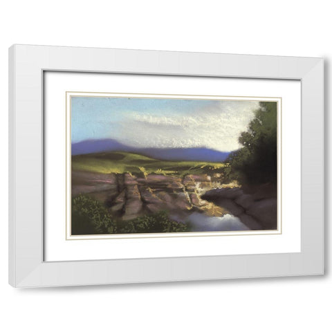 Over The Edge II White Modern Wood Framed Art Print with Double Matting by Ricci