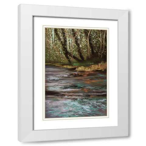 Spring Break I White Modern Wood Framed Art Print with Double Matting by Ricci