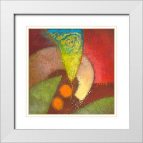 Night Bloom I White Modern Wood Framed Art Print with Double Matting by Scott