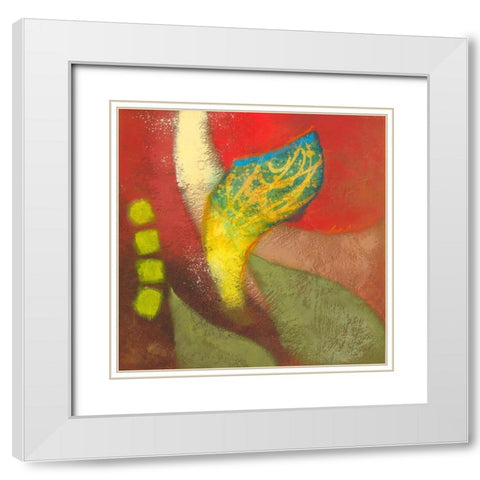 Night Bloom II White Modern Wood Framed Art Print with Double Matting by Scott