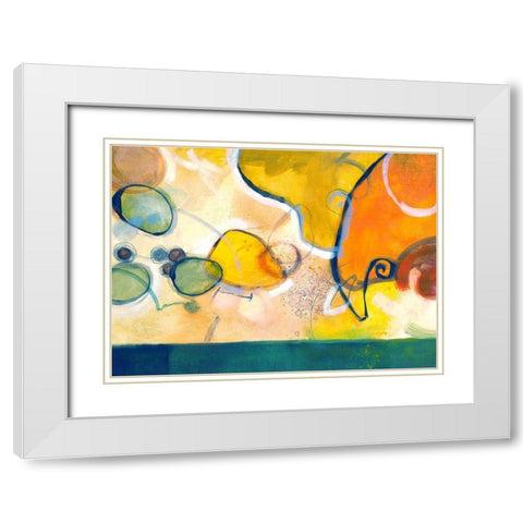 Olives II White Modern Wood Framed Art Print with Double Matting by Scott