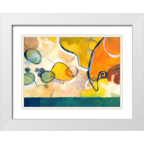 Olives II White Modern Wood Framed Art Print with Double Matting by Scott