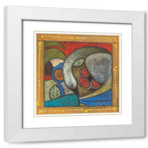 Trumpeteer II White Modern Wood Framed Art Print with Double Matting by Scott