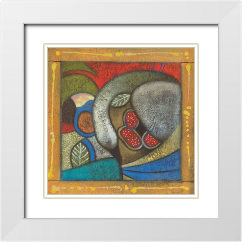 Trumpeteer II White Modern Wood Framed Art Print with Double Matting by Scott