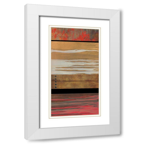 Wood Hues I White Modern Wood Framed Art Print with Double Matting by Scott