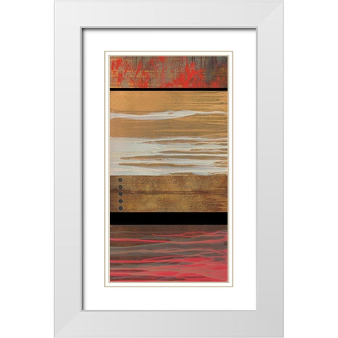 Wood Hues I White Modern Wood Framed Art Print with Double Matting by Scott