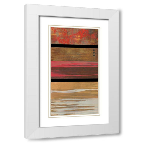 Wood Hues II White Modern Wood Framed Art Print with Double Matting by Scott
