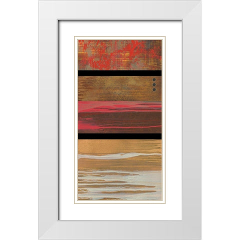 Wood Hues II White Modern Wood Framed Art Print with Double Matting by Scott