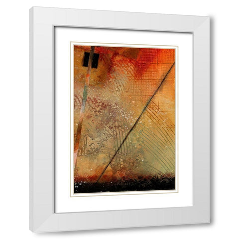 Aerial View Study II White Modern Wood Framed Art Print with Double Matting by Scott