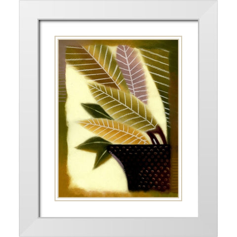 Polka Dot I White Modern Wood Framed Art Print with Double Matting by Scott