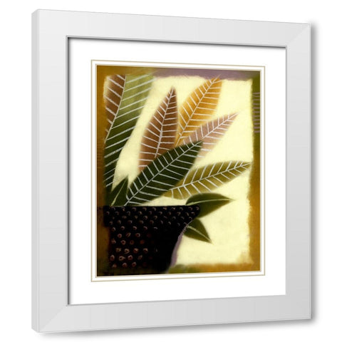 Polka Dot II White Modern Wood Framed Art Print with Double Matting by Scott