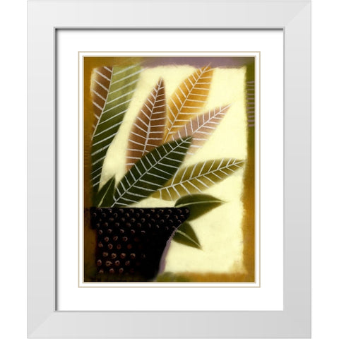 Polka Dot II White Modern Wood Framed Art Print with Double Matting by Scott