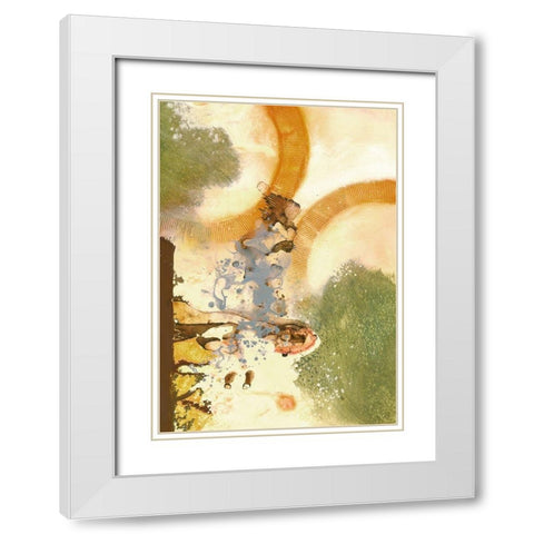 Ringmaster II White Modern Wood Framed Art Print with Double Matting by Scott