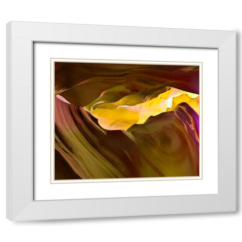Arizona Rocks I White Modern Wood Framed Art Print with Double Matting by Tripp