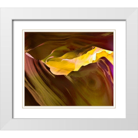 Arizona Rocks I White Modern Wood Framed Art Print with Double Matting by Tripp