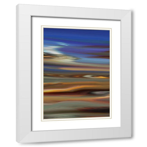Skid I White Modern Wood Framed Art Print with Double Matting by Tripp