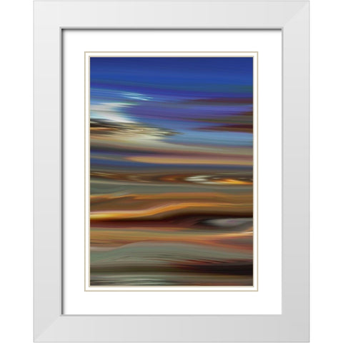 Skid I White Modern Wood Framed Art Print with Double Matting by Tripp