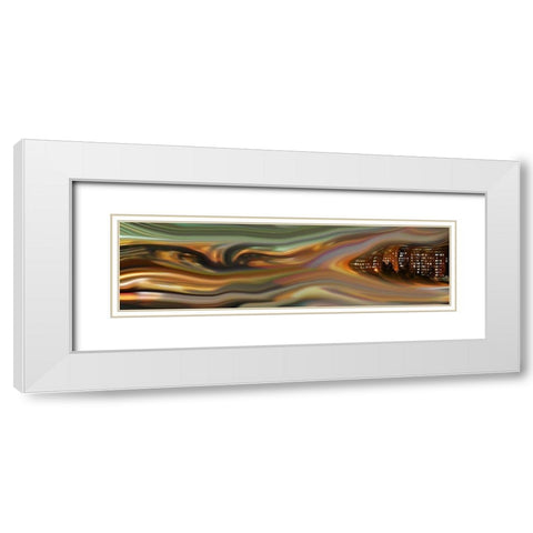 Urban Abstract I White Modern Wood Framed Art Print with Double Matting by Tripp