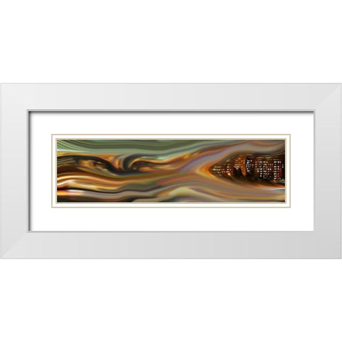 Urban Abstract I White Modern Wood Framed Art Print with Double Matting by Tripp